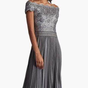 Bode Sequin Embroidered Lace and Tulle Gown